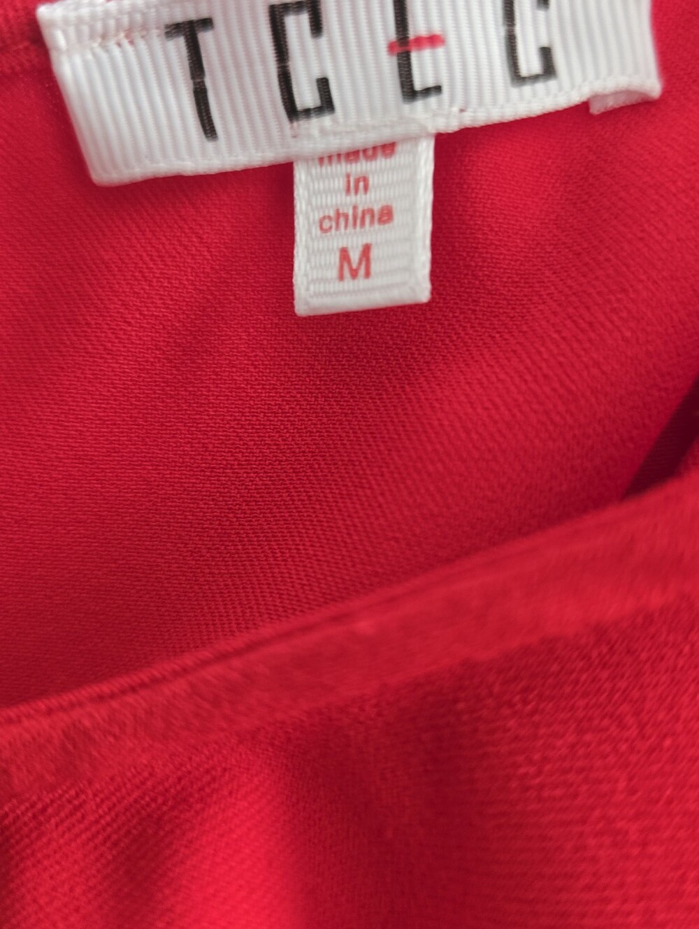 TCEC Red Pleated Ruffle Mini Dress, Size M - Picture 5 of 6